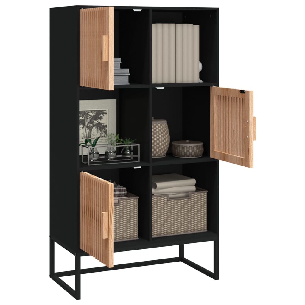 vidaXL Hoge kast 70x35x125 cm bewerkt hout wit