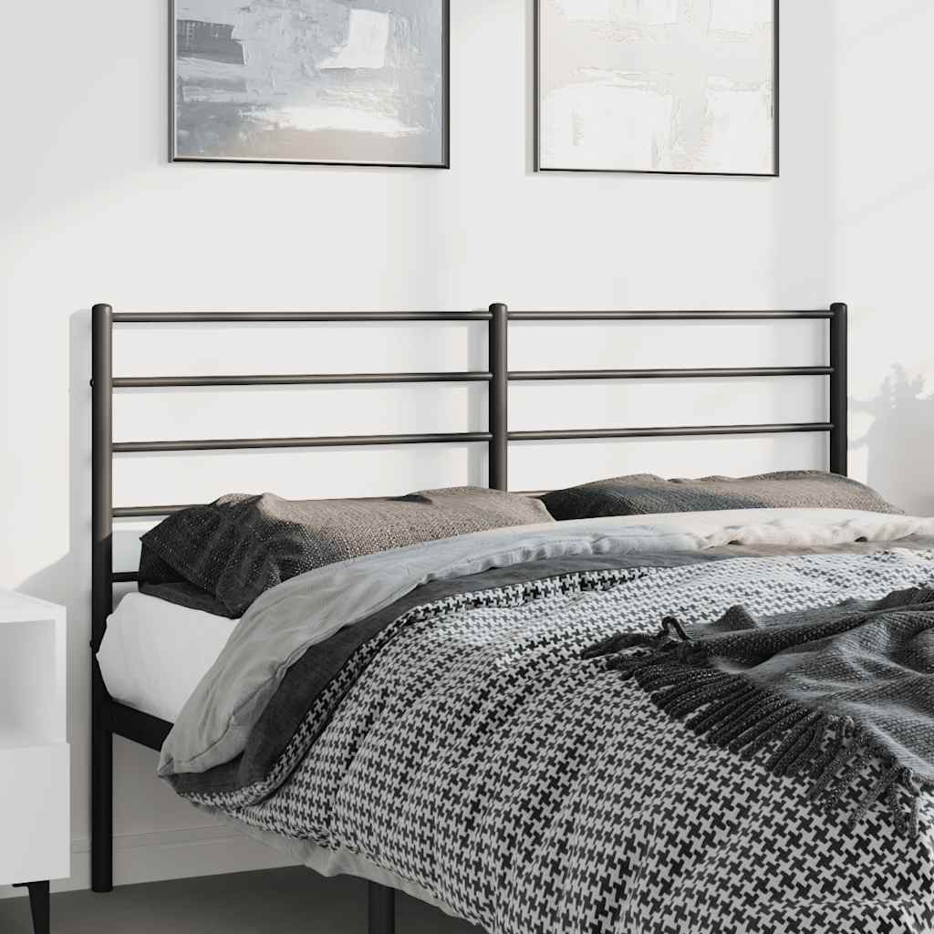 vidaXL Replacement Headboard Metal Black 75 cm