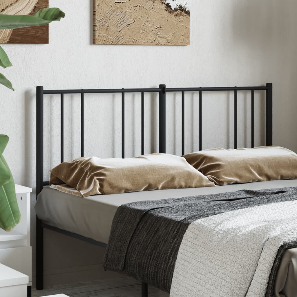 vidaXL Replacement Headboard Metal Black 75 cm