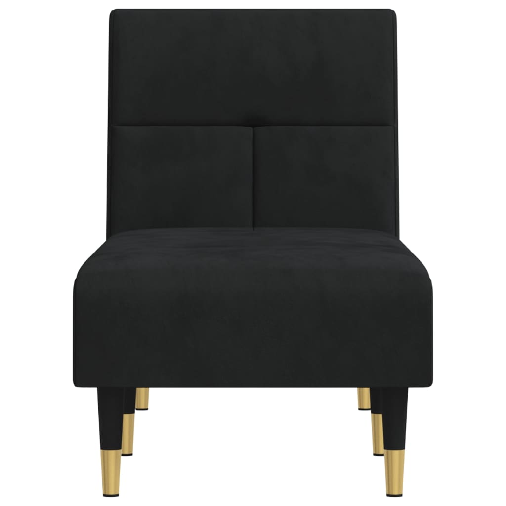 vidaXL Chaise longue fluweel blauw