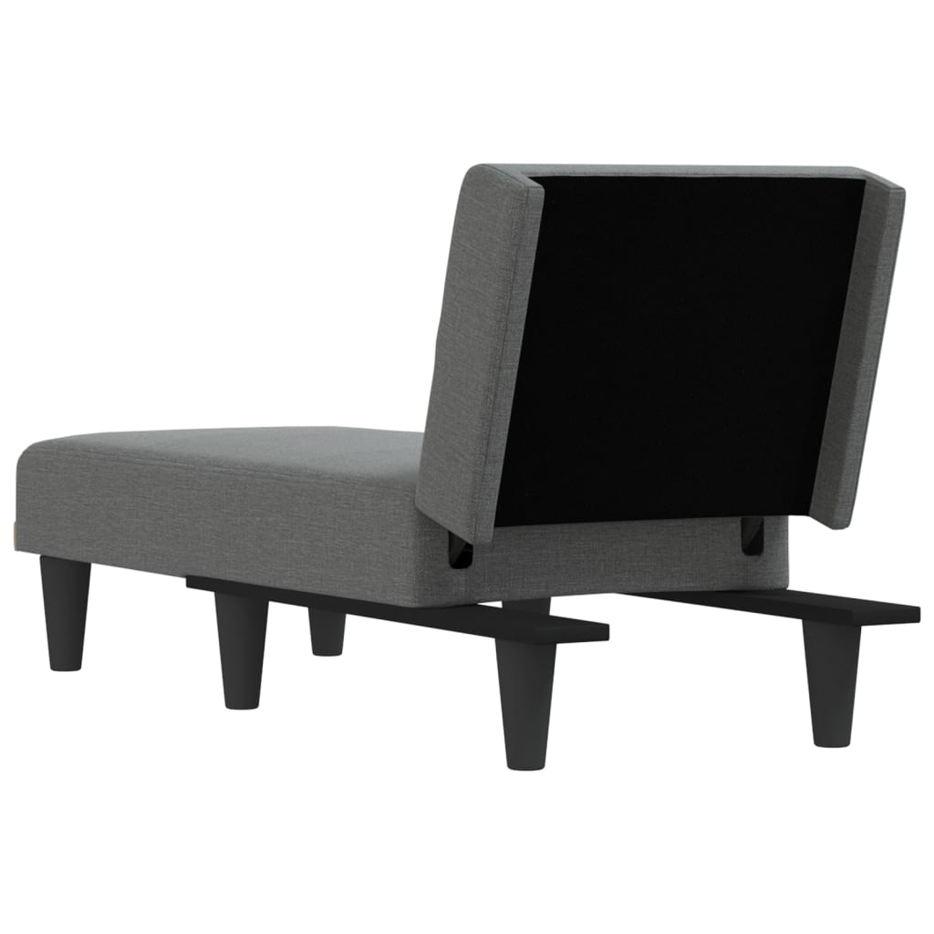 vidaXL Chaise longue stof lichtgrijs