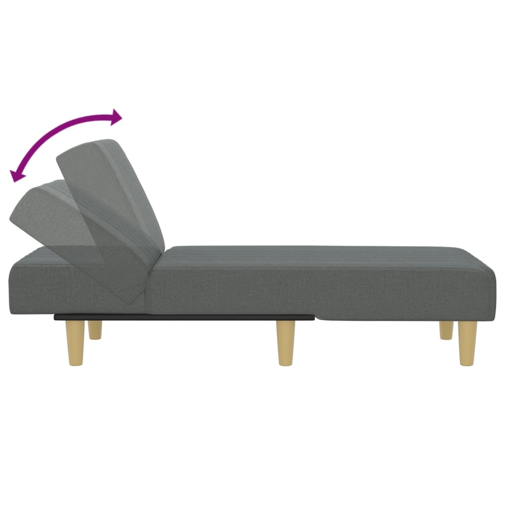 vidaXL Chaise lounge fabric light grey