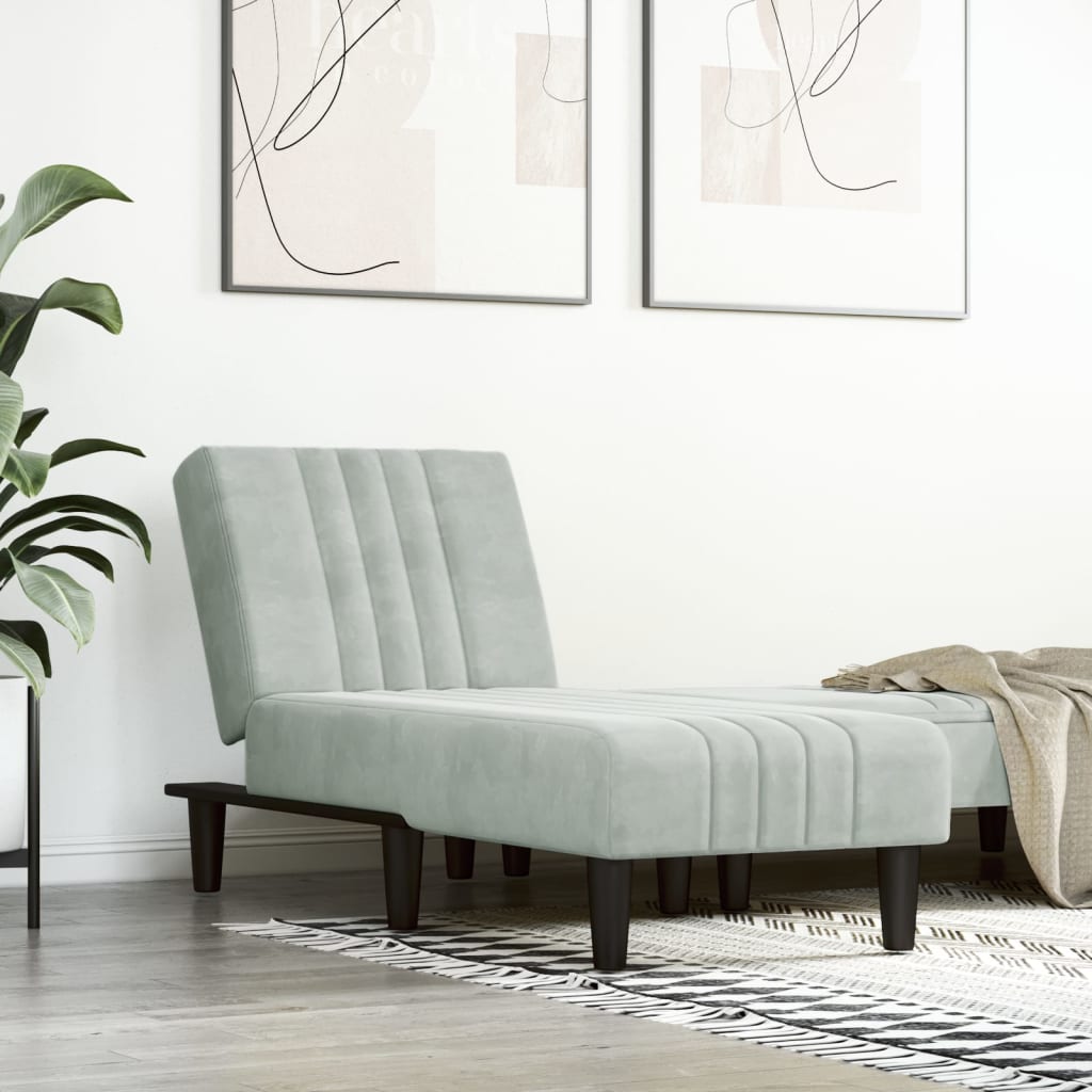 vidaXL Chaise Lounge Velvet Blue