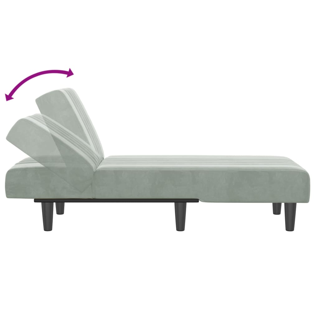 vidaXL Chaise Lounge Velvet Blue