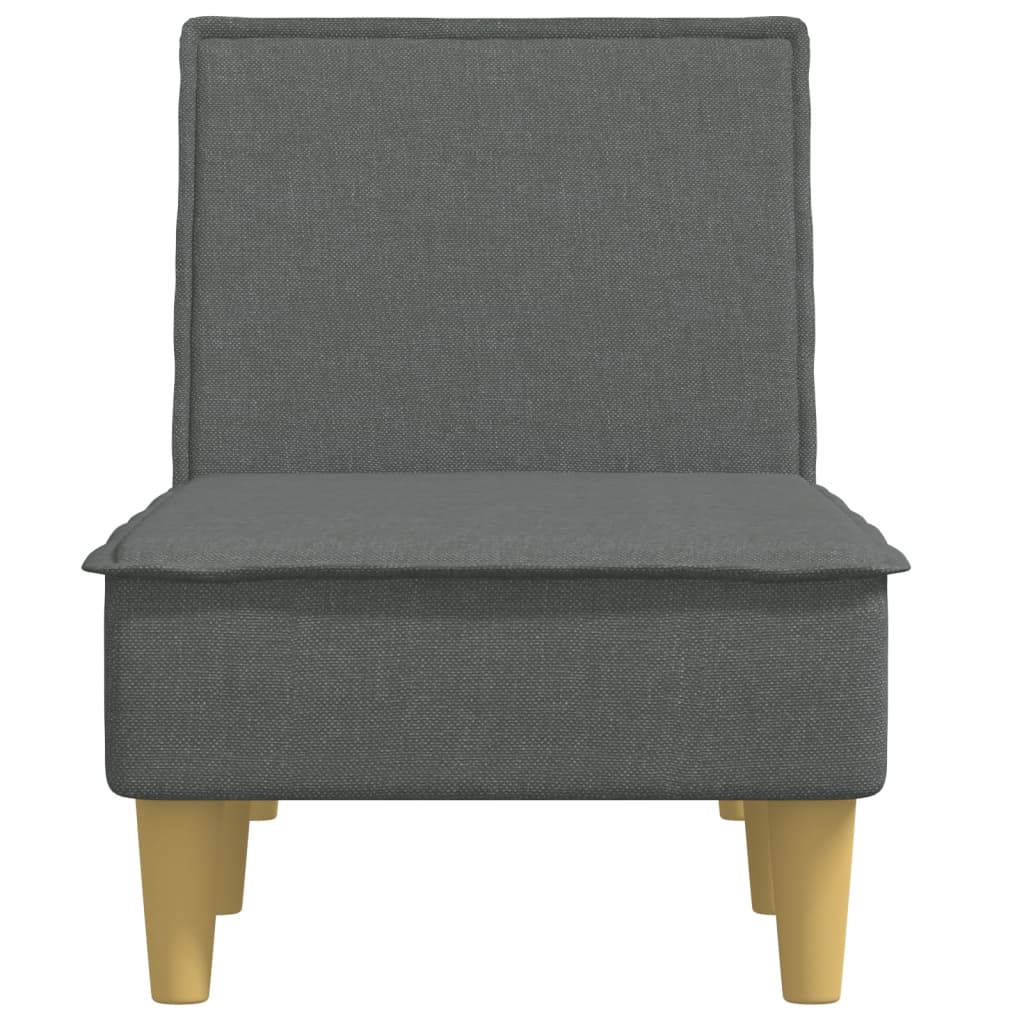 vidaXL Chaise longue stof donkergrijs