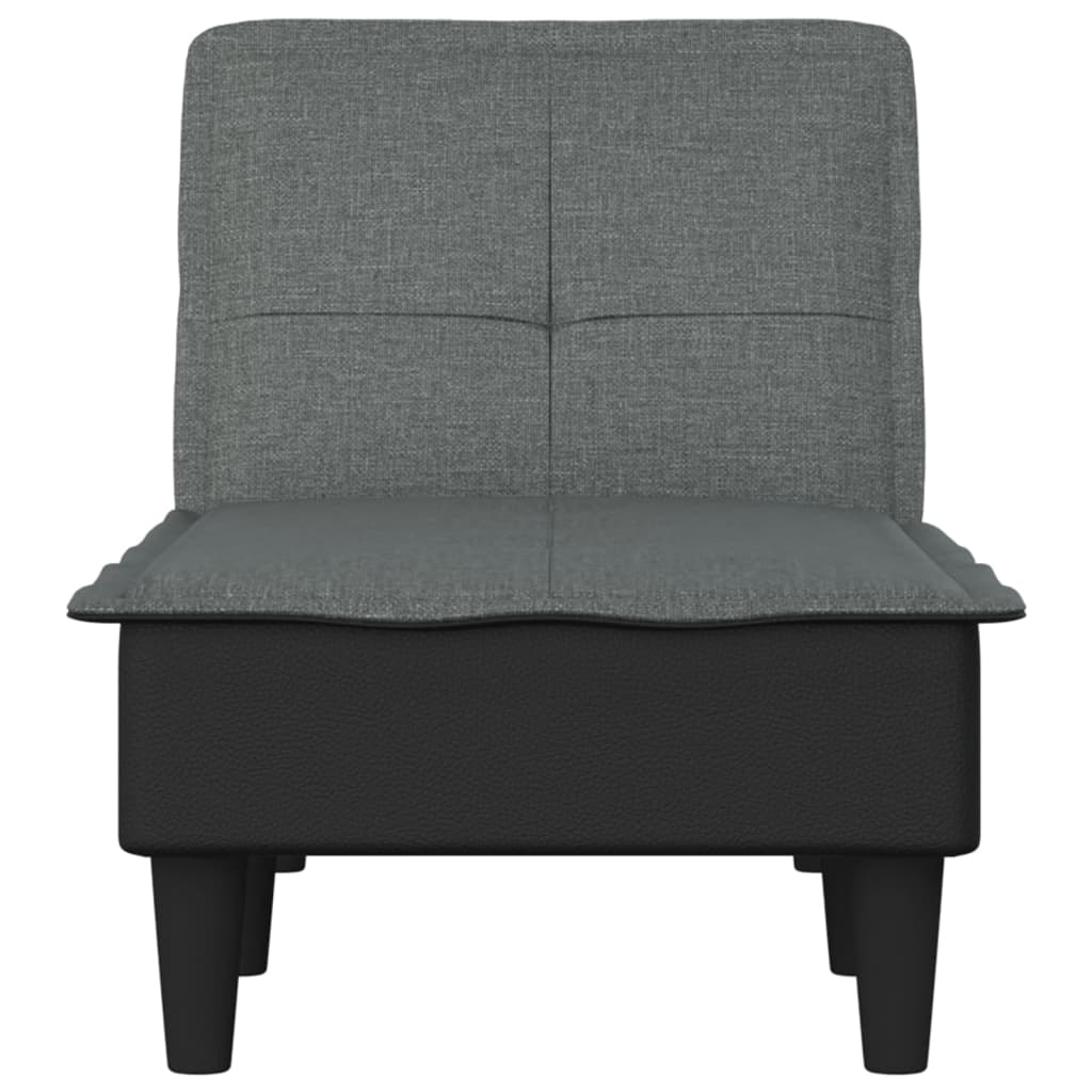 vidaXL Chaise longue stof lichtgrijs