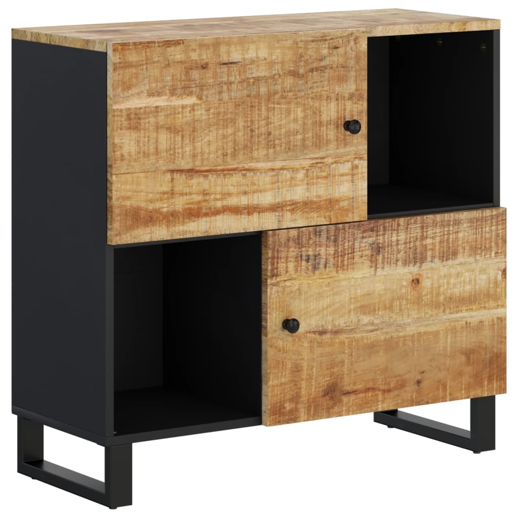 vidaXL Sideboard with 2 Doors 80x33x75 cm Solid Acacia Wood