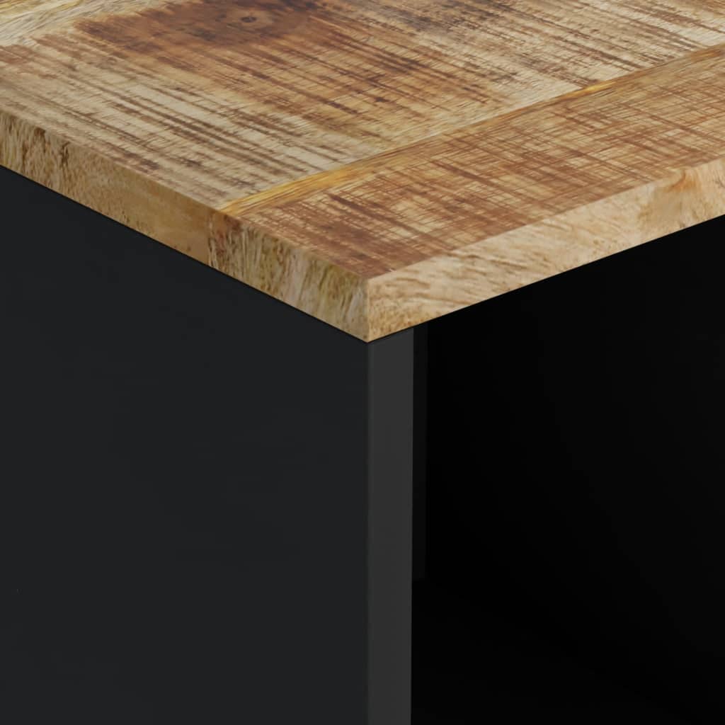 vidaXL Sideboard with 2 Doors 80x33x75 cm Solid Acacia Wood