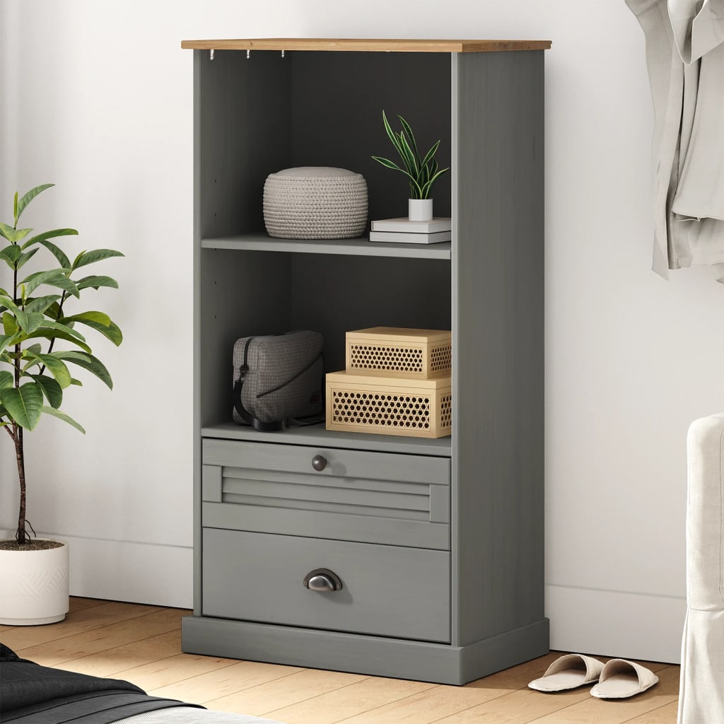 vidaXL Bookcase VIGO 60x35x114.5 cm solid pine wood