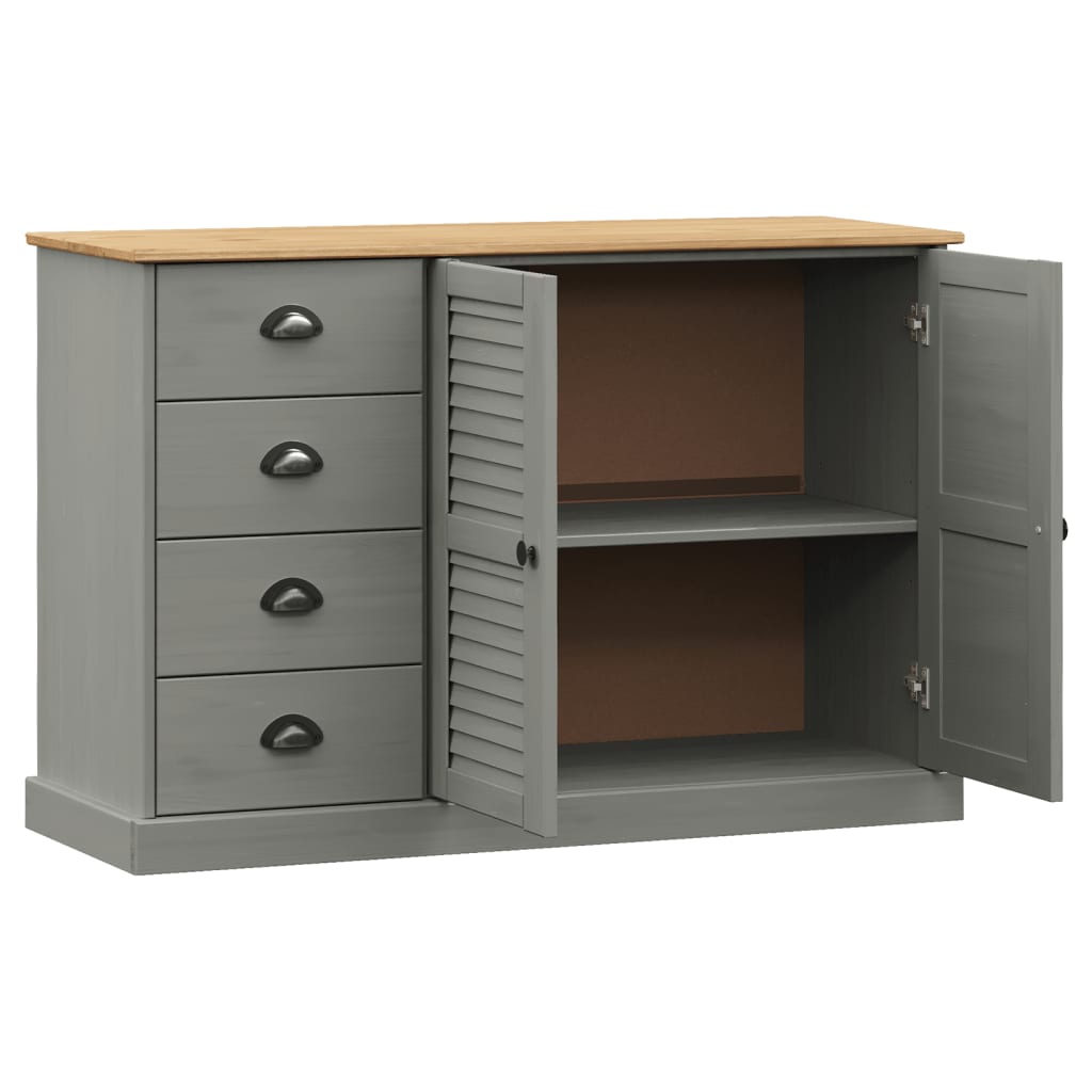 vidaXL Dressoir met lades VIGO 113x40x75 cm massief grenenhout