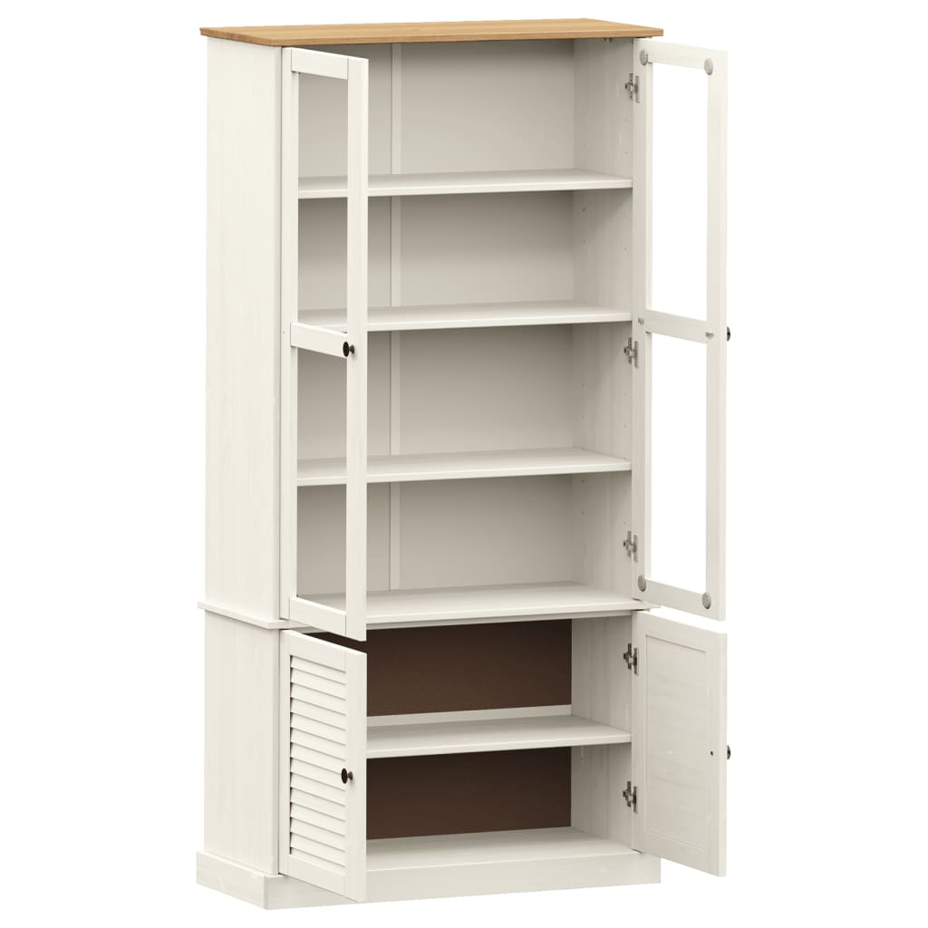 vidaXL Vitrinekast VIGO 85x35x170 cm massief grenenhout