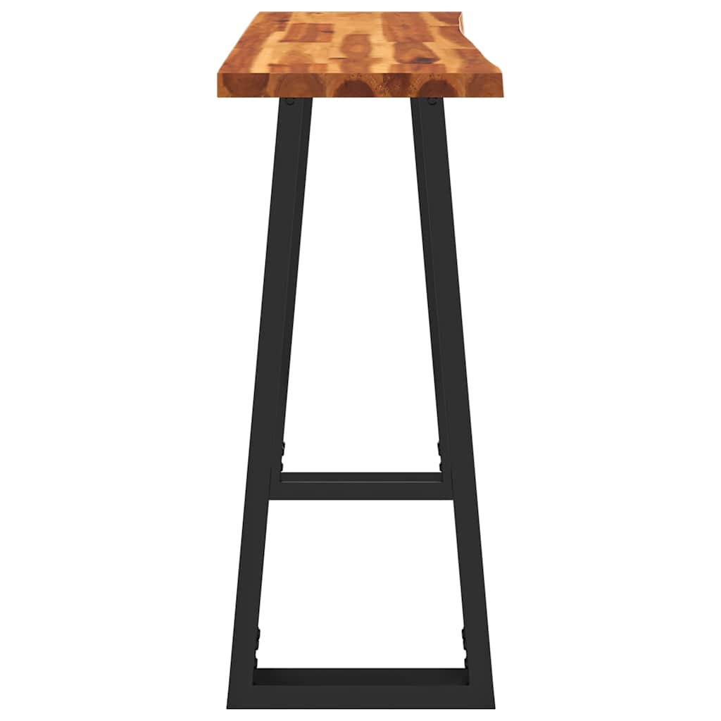vidaXL Wandtafel met natuurlijke rand 110x35x80 cm massief acaciahout