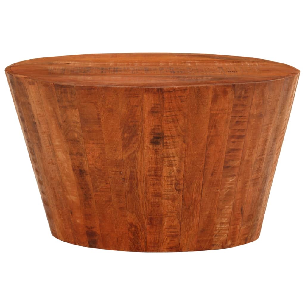 vidaXL Coffee table Ø52x30 cm solid rough mango wood