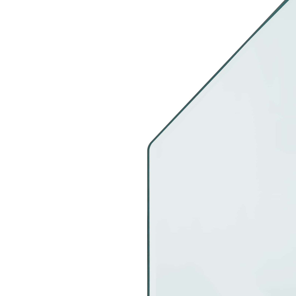 vidaXL Glass Hearth Plate Transparent 80 x 50 cm Glass