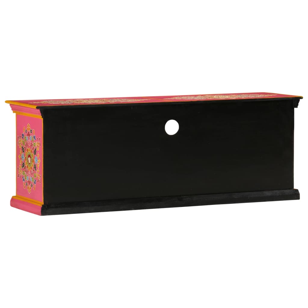 vidaXL Tv-meubel 110x30x40 cm massief mangohout roze