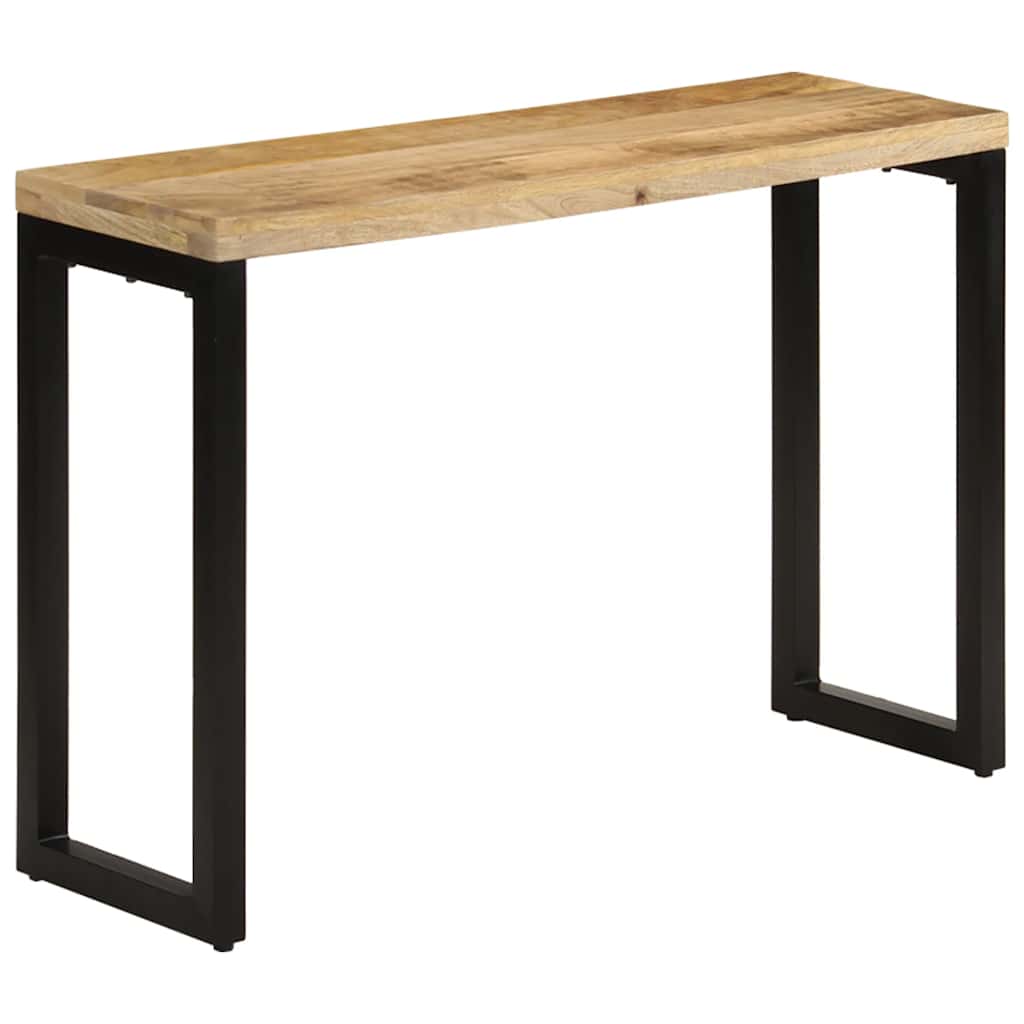 vidaXL Wandtafel met stalen poten massief hout