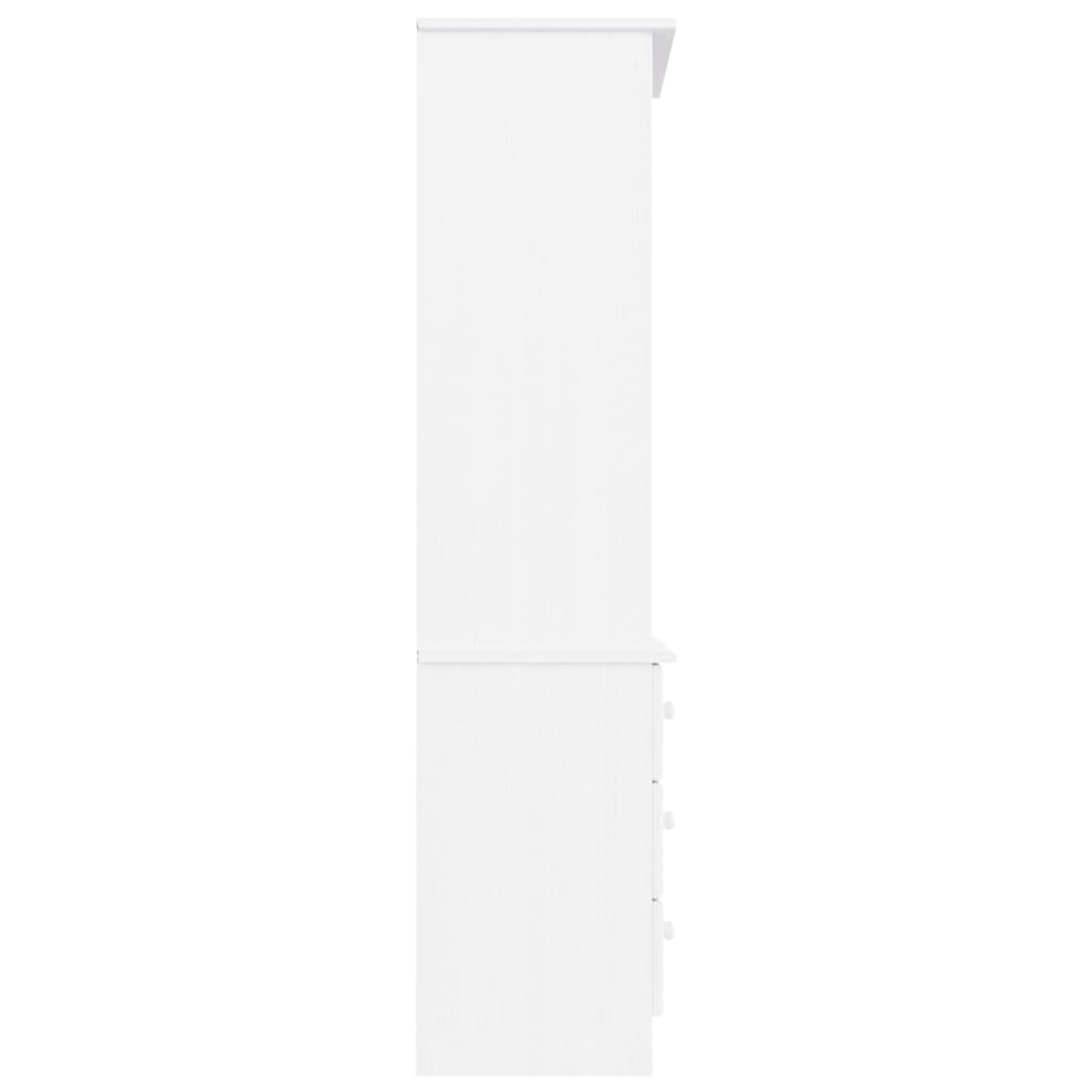vidaXL Boekenkast met lades ALTA 60x35x142 cm massief grenenhout