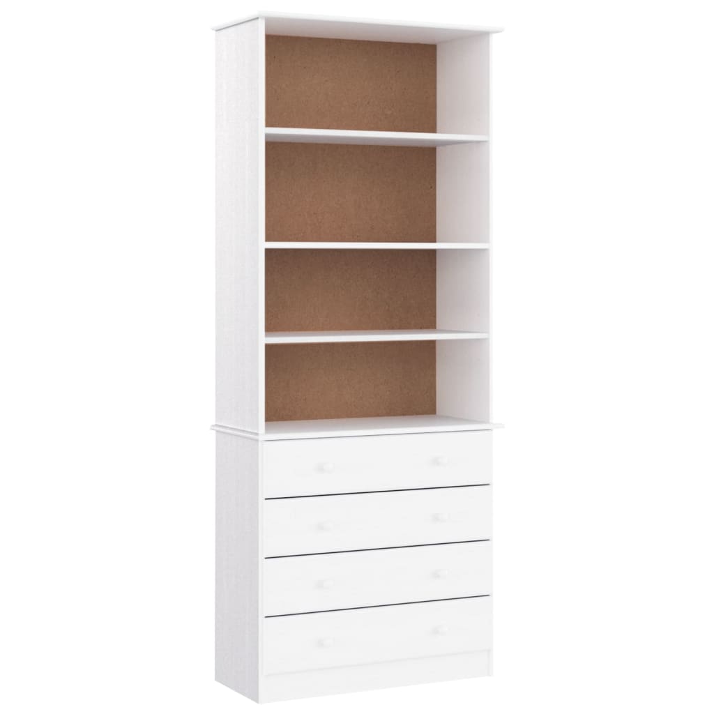 vidaXL Boekenkast met lades ALTA 77x35x186,5 cm massief grenenhout