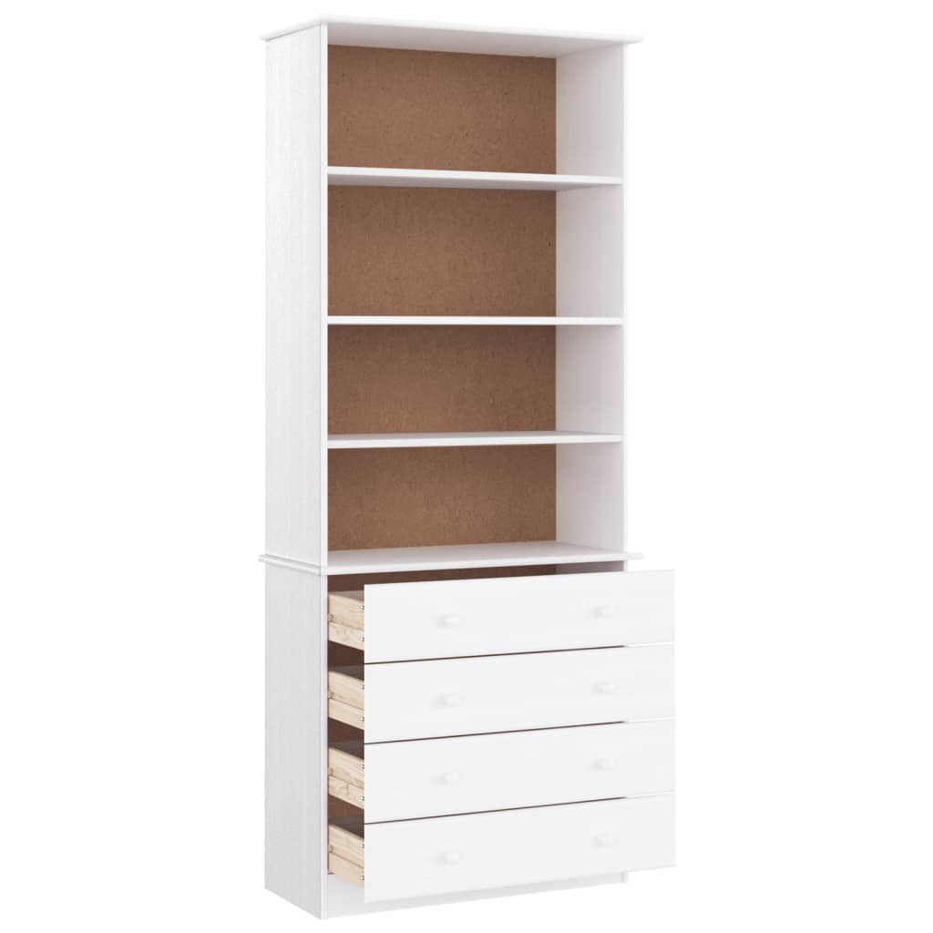 vidaXL Boekenkast met lades ALTA 77x35x186,5 cm massief grenenhout