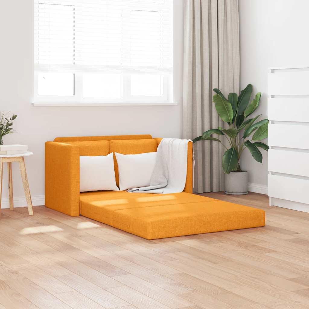 vidaXL Slaapbank vloermodel 2-in-1 112x174x55 cm stof lichtgrijs