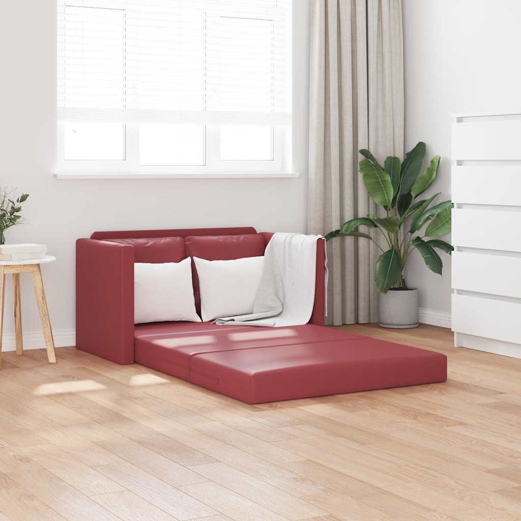 vidaXL Slaapbank vloermodel 2-in-1 112x174x55 cm kunstleer zwart