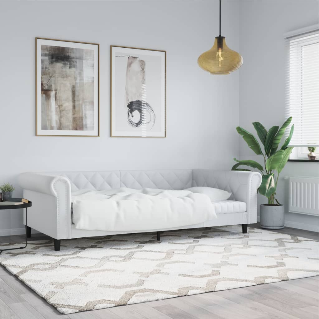 vidaXL Slaapbank met matras 90x200 cm kunstleer zwart