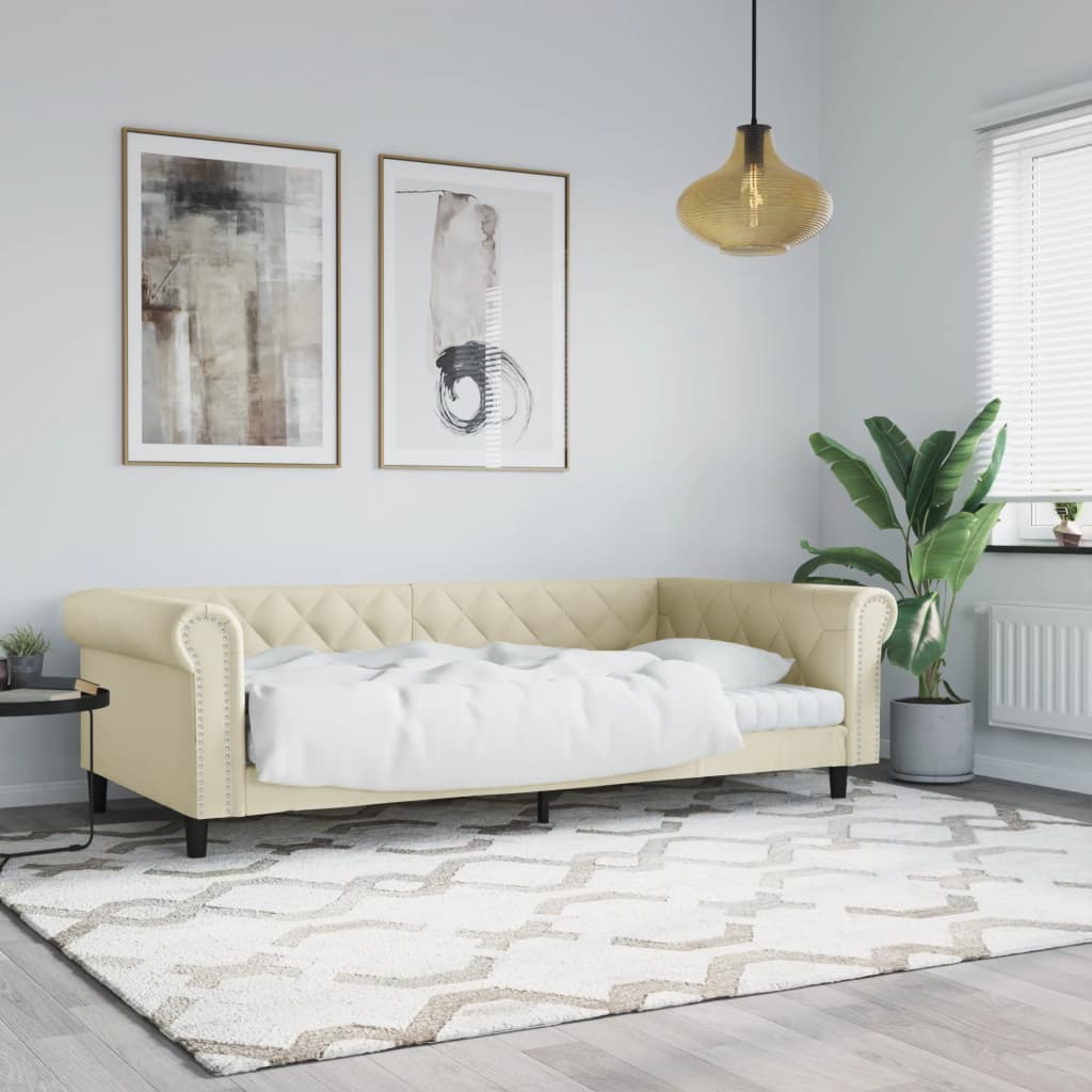 vidaXL Slaapbank met matras 90x200 cm kunstleer zwart