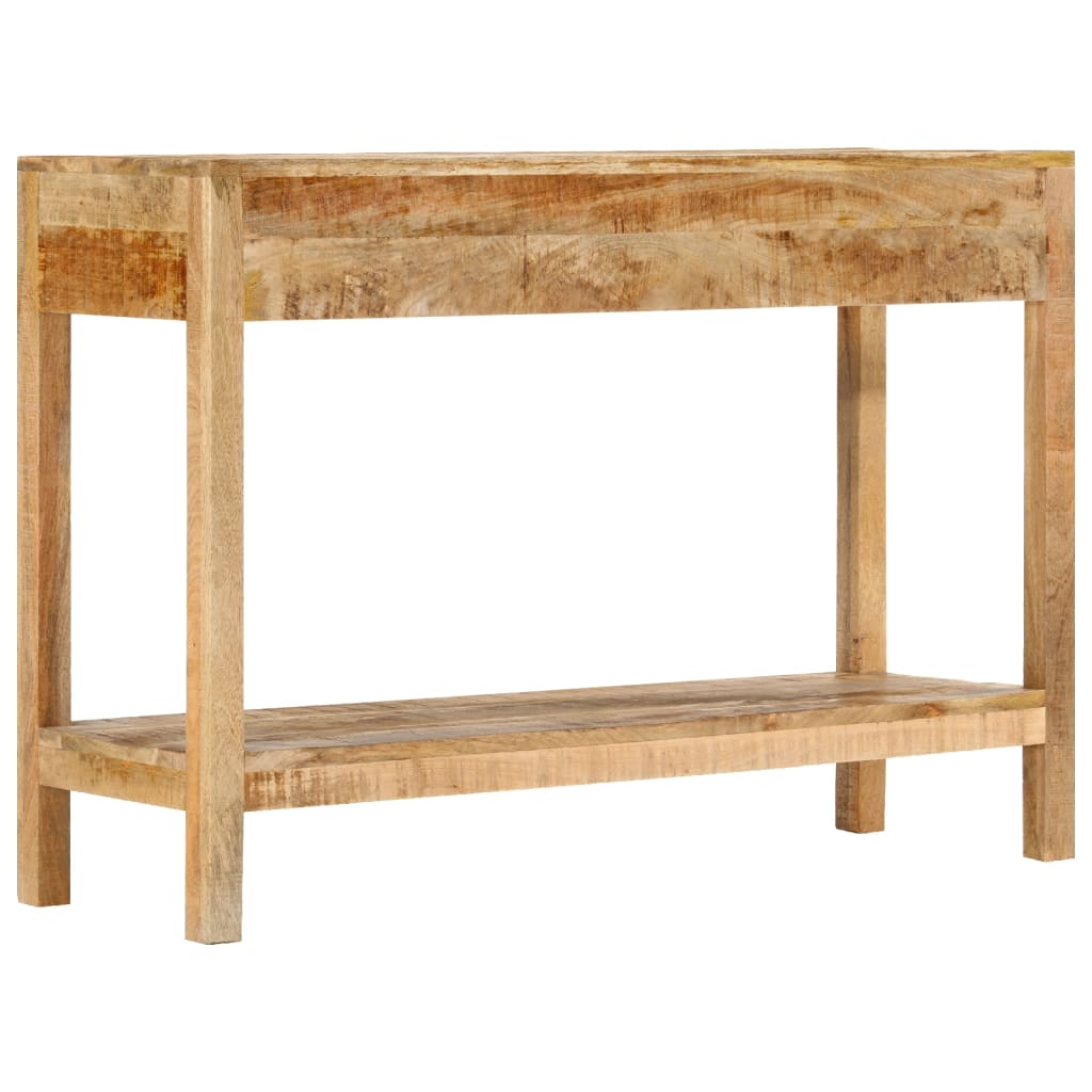 vidaXL Wandtafel 110x35x75 cm massief mangohout wit
