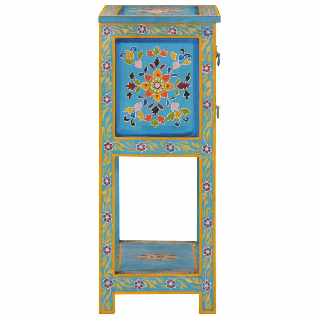 vidaXL Dressoir met lades handgeschilderd massief mangohout turquoise