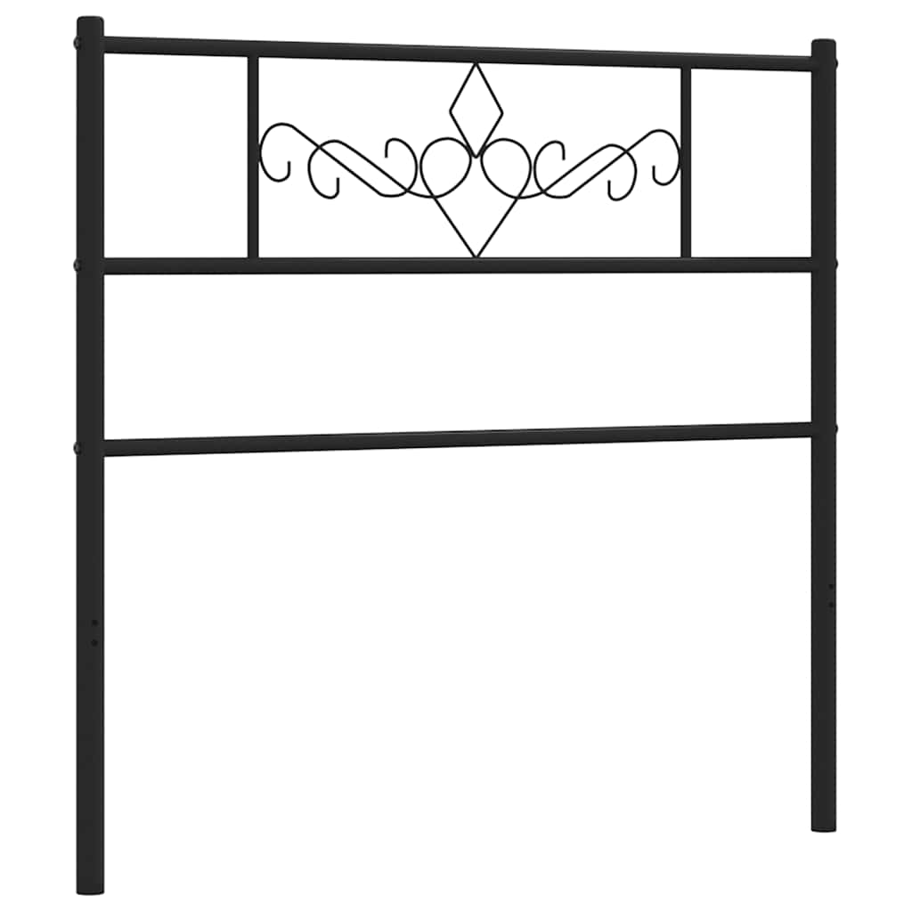 vidaXL Replacement Headboard 75 cm Metal Black