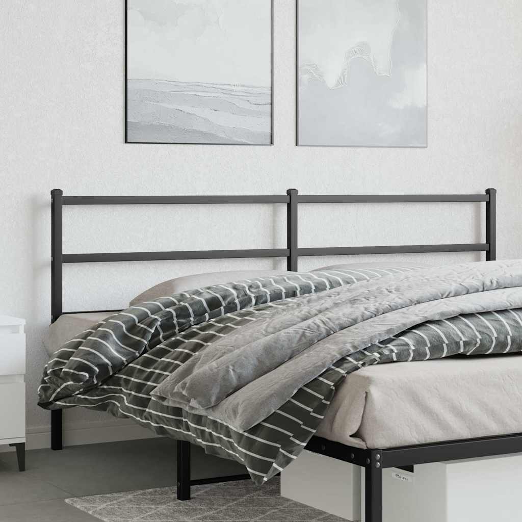 vidaXL Replacement Headboard 75 cm Metal Black