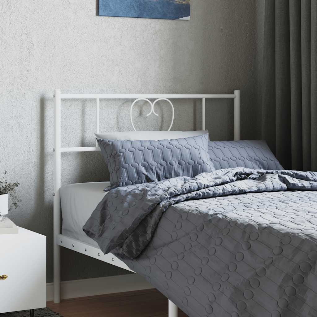 vidaXL Vervangend hoofdbord 75 cm metaal zwart
