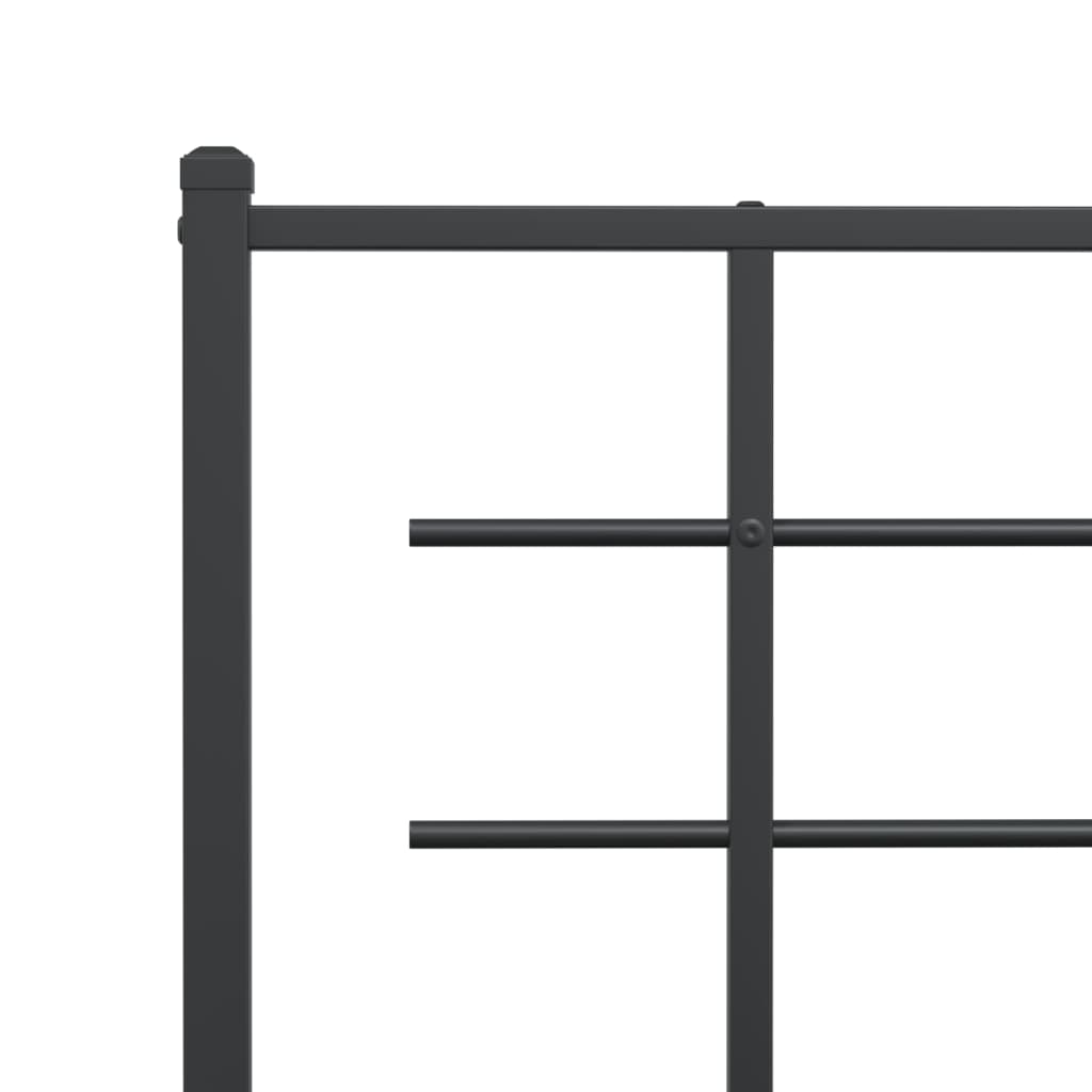 vidaXL Vervangend hoofdbord 75 cm metaal zwart
