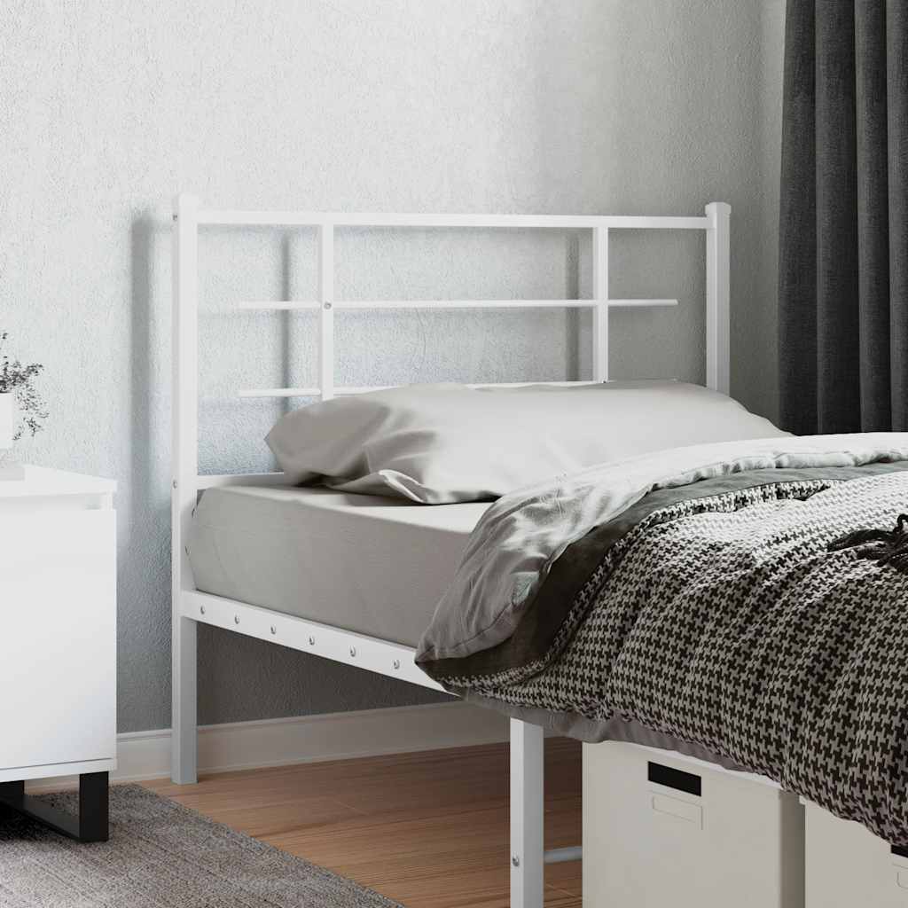 vidaXL Vervangend hoofdbord 75 cm metaal zwart