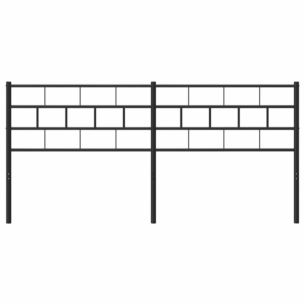 vidaXL Replacement Headboard 75 cm Metal Black