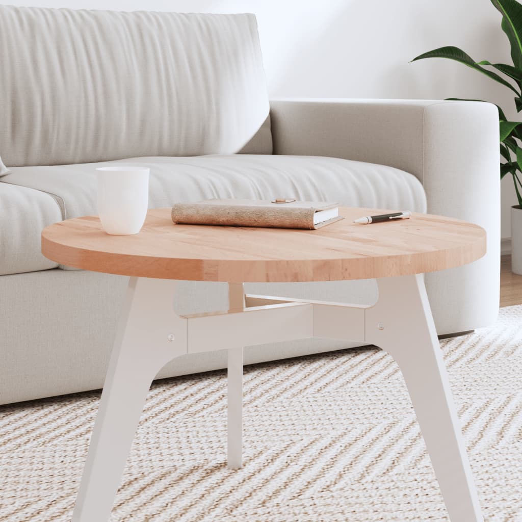 vidaXL Tafelblad rond Ø30x1,5 cm massief beukenhout