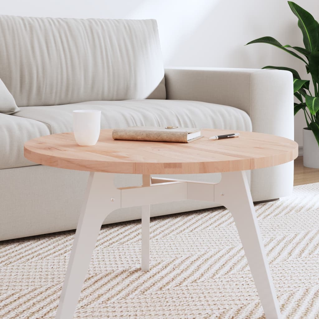 vidaXL Tafelblad rond Ø30x1,5 cm massief beukenhout