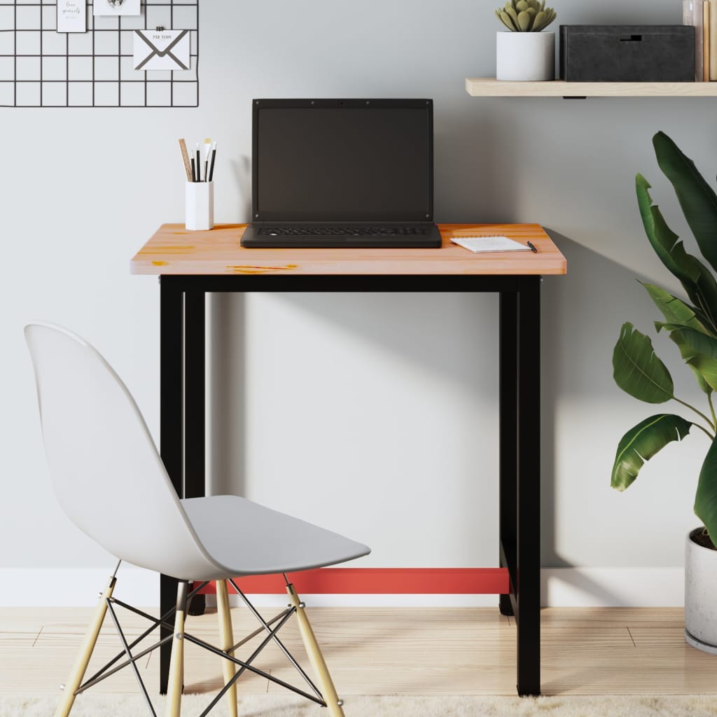 vidaXL Desk Top 80x55x2.5 cm Solid Beech Wood