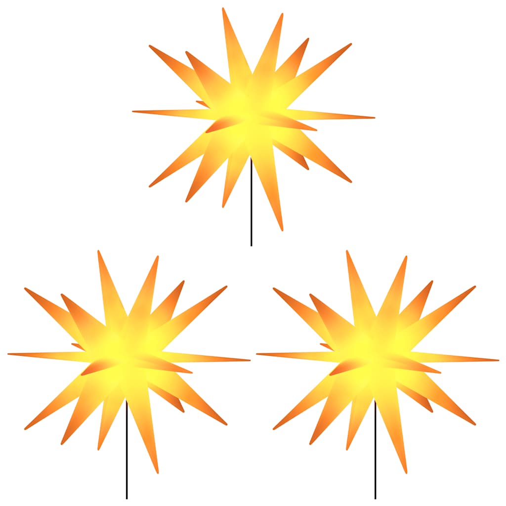 vidaXL Christmas Lights with Ground Spike and LEDs 3 pcs 35 cm Red