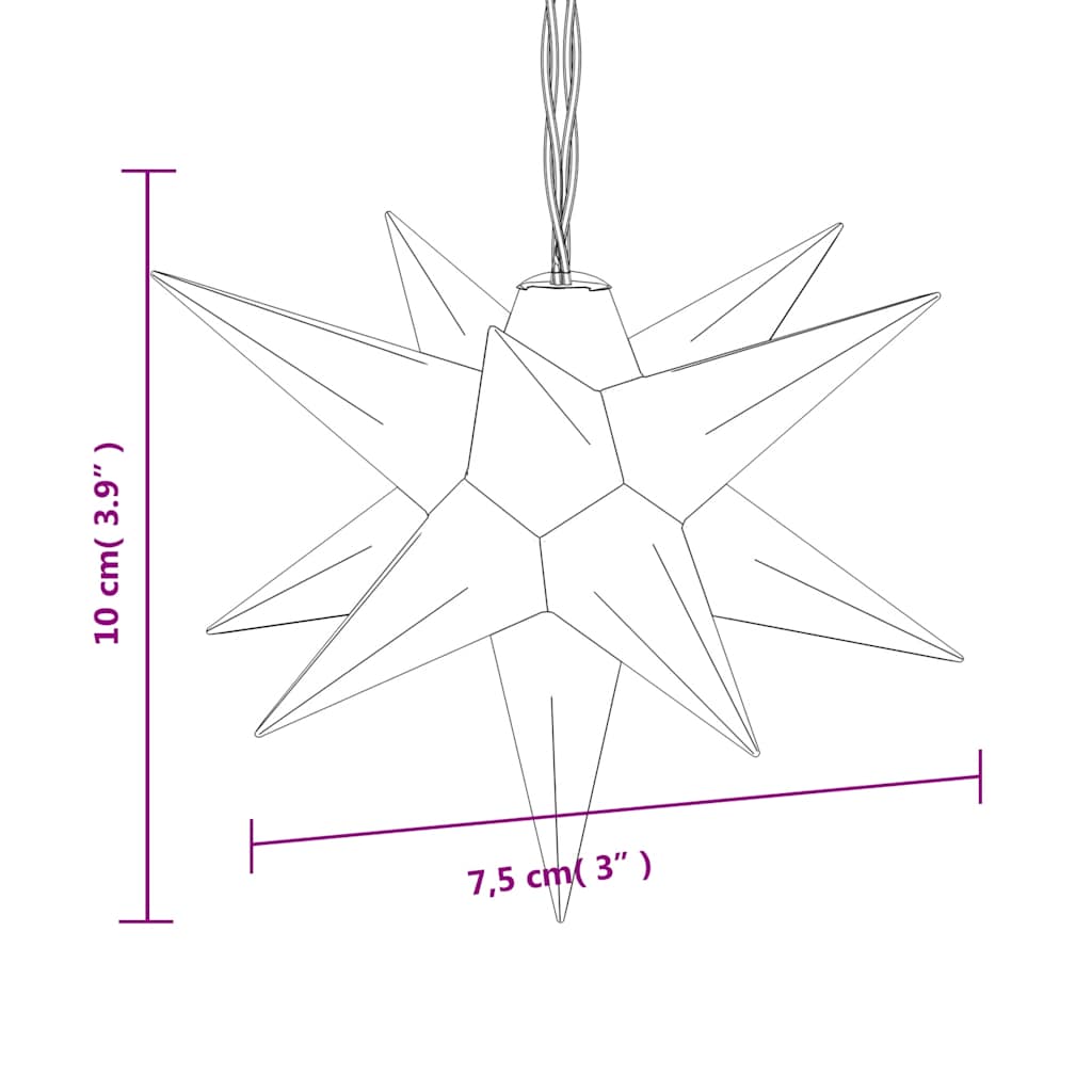 vidaXL Kerstlamp 10 LED's 10 cm rood