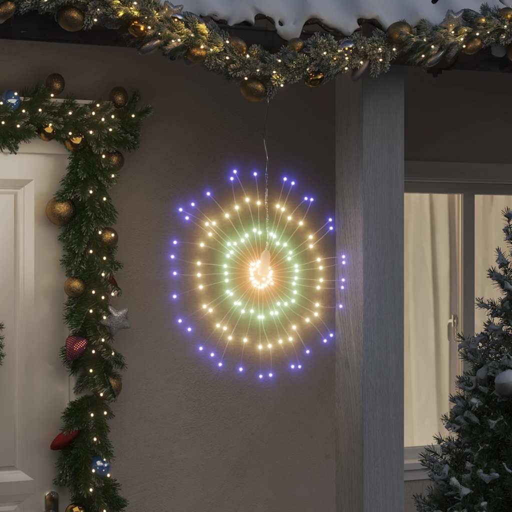 vidaXL Éclairage de fête 2 pièces 140 LED chaudes 17 cm