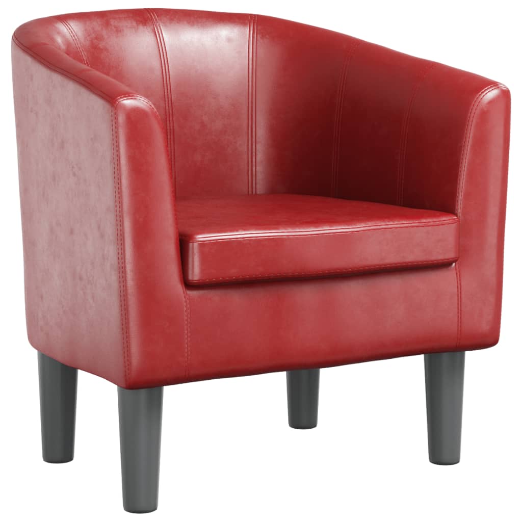 vidaXL Tub Chair faux leather black