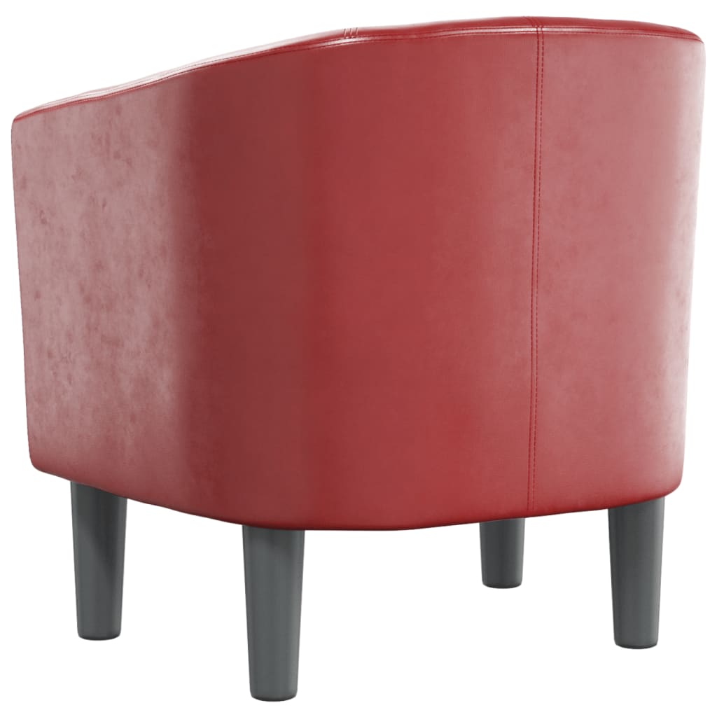 vidaXL Tub Chair faux leather black