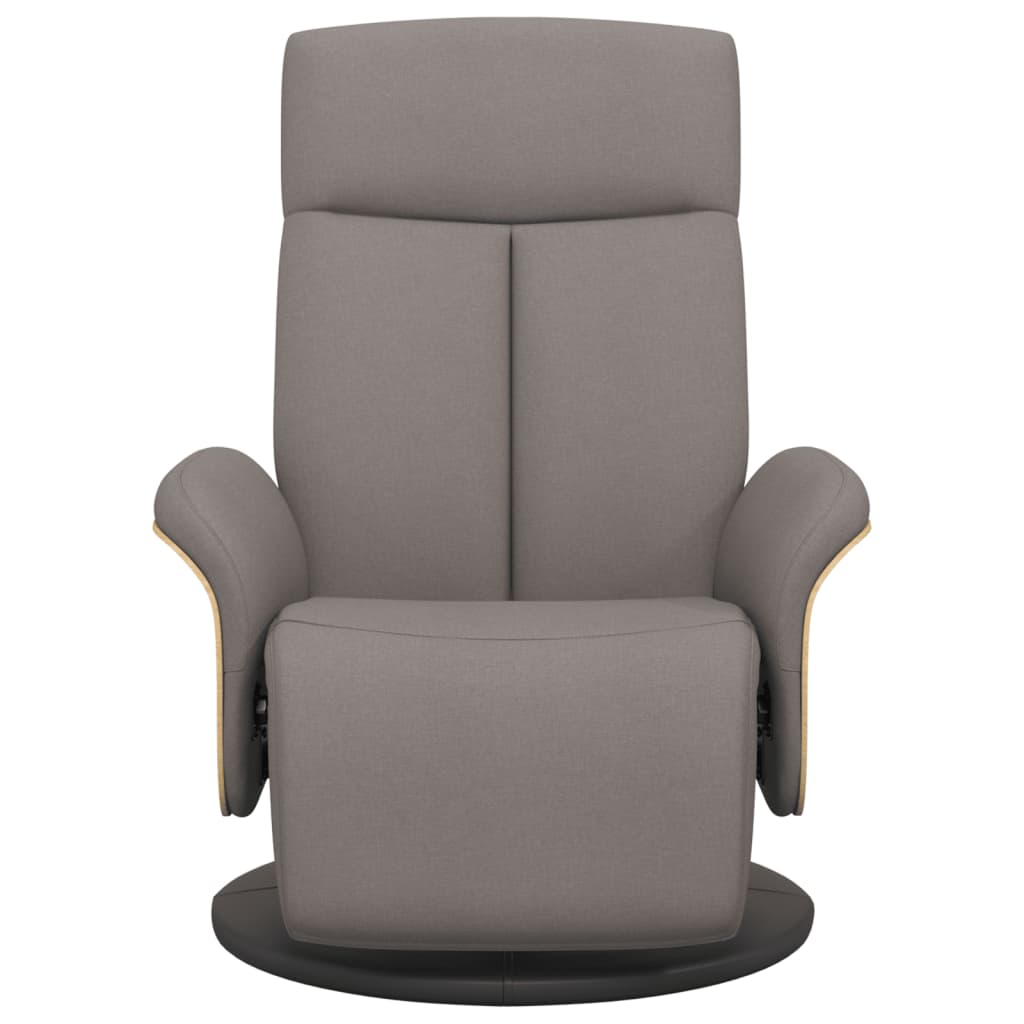 vidaXL Fauteuil verstelbaar met voetensteun stof lichtgrijs