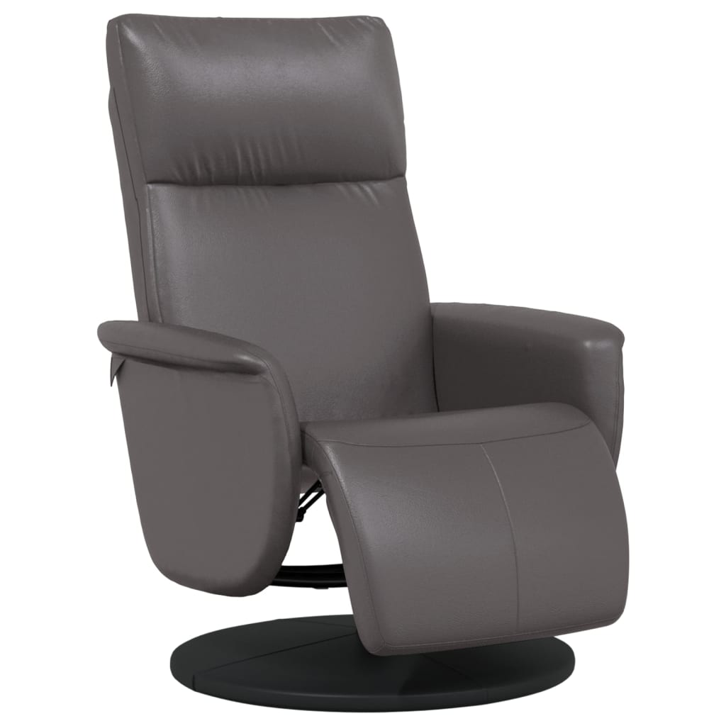 vidaXL Fauteuil verstelbaar met voetensteun kunstleer crèmekleurig