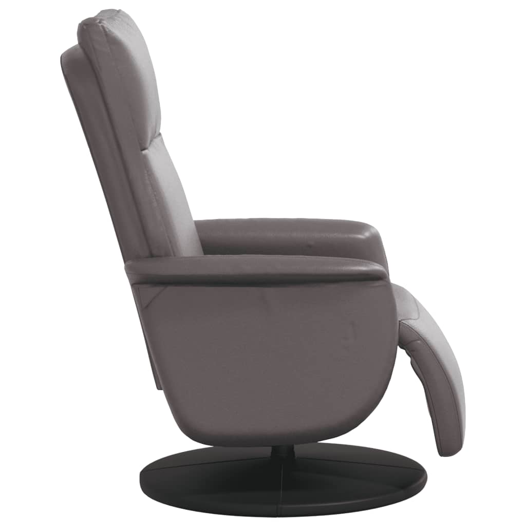 vidaXL Fauteuil verstelbaar met voetensteun kunstleer crèmekleurig