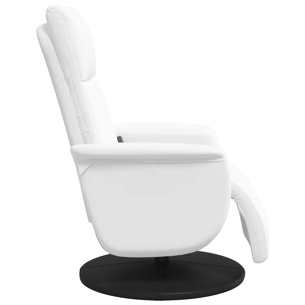 vidaXL Adjustable Massage Chair with Footrest Faux Leather Cream