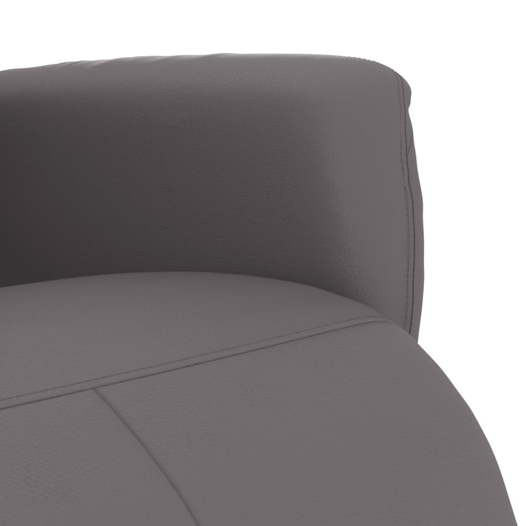 vidaXL Fauteuil verstelbaar met voetensteun kunstleer crèmekleurig
