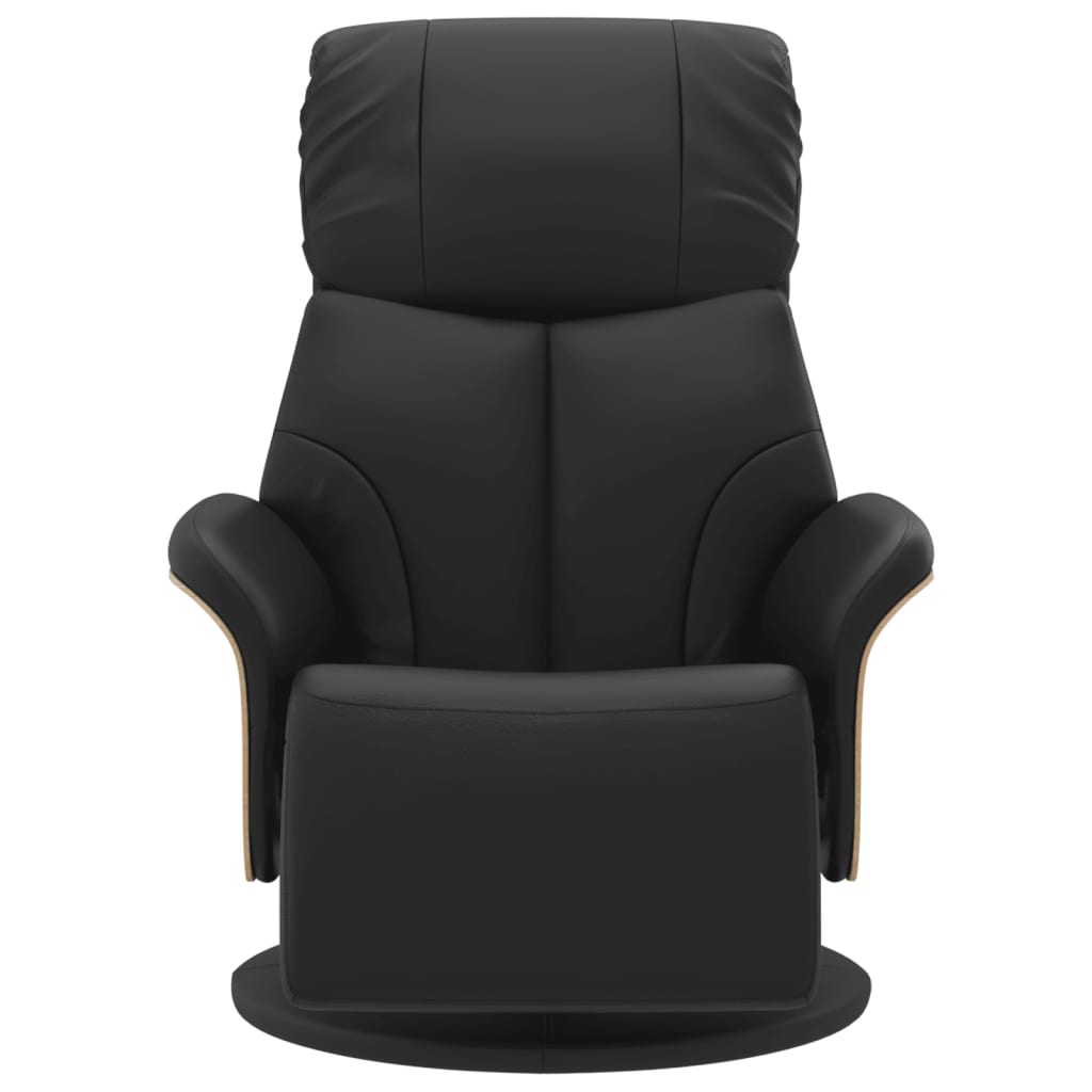 vidaXL Fauteuil verstelbaar met voetensteun kunstleer crèmekleurig