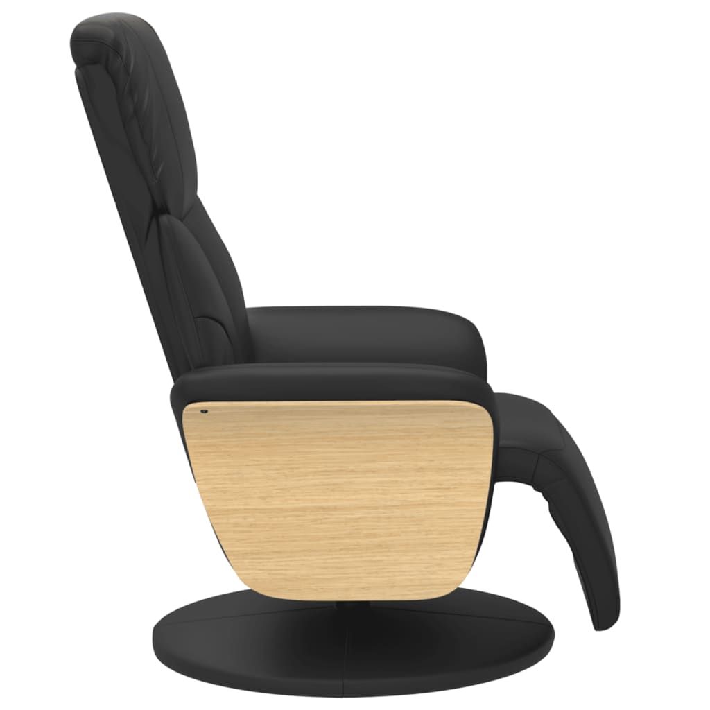 vidaXL Fauteuil verstelbaar met voetensteun kunstleer crèmekleurig